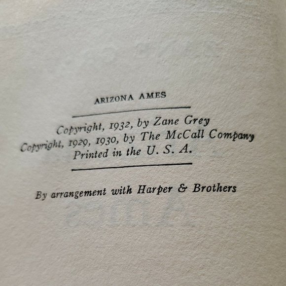 ARIZONA AMES - by ZANE GREY, 1932, HC - Picture 7 of 10